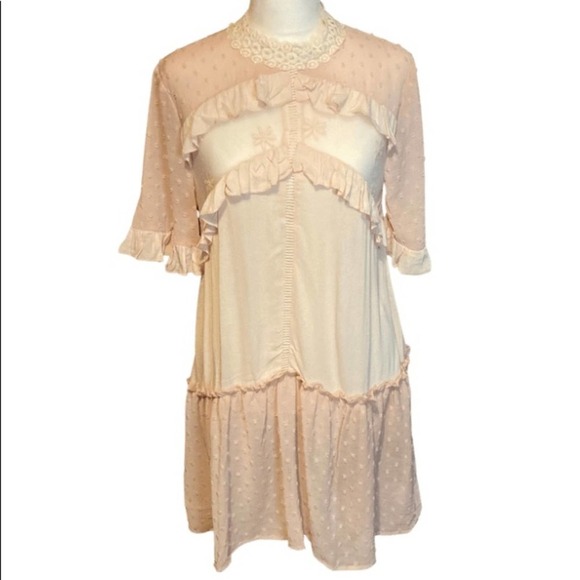 POL Blush Pink Cottagecore Mini Dress - Picture 6 of 9